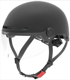 Electric motorcycle occupant helmet.