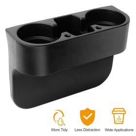 Car Seam Cup Holder Seat Gap Wedge Drink Storage Organizer Console Side Pocket Mount Stand