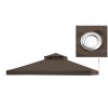 12X10ft 2T Waterproof Finial Classic Gazebo Top Chocolate