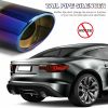 Car Exhaust Pipe Tip Rear Tail Throat Muffler Stainless Steel Round Accessories