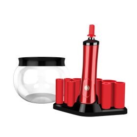 Electric Scrubber Makeup Brush Tool Automatic Cleaner (Color: Red)