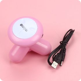 Multifunctional Whole Body Vibration Mini Small Three-legged Massager (Color: pink)