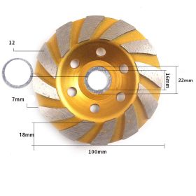 Ground Corner Grinding Wheel Disc Edge Polishing And Grinding Disc Thickened (Option: E)