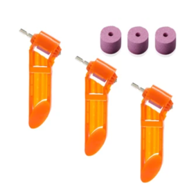 Portable Grinder Grinding Drill Bit Tool Grinding Twist Drill (Option: Orange-3PIECES 3STONES)