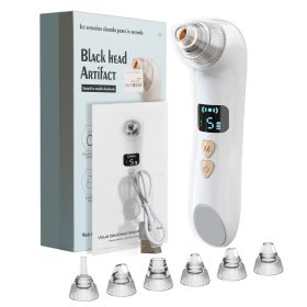 Heating Blackhead Instrument Visualizing Blackhead Instrument Rechargeable Pore Cleaner (Option: White-USB)