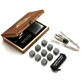 Whiskey Stones Gift Set  9 Granite Chilling (Option: One Set-Xiaomuhe)