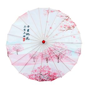 Ancient Style Oil Paper Silk Umbrella Chinese Style (Option: 24 Style-56CM)