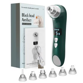 Heating Blackhead Instrument Visualizing Blackhead Instrument Rechargeable Pore Cleaner (Option: Green-USB)