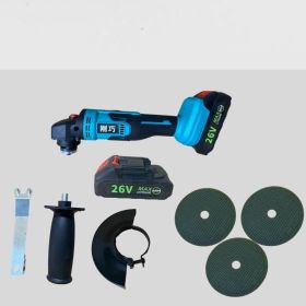 Mini Lithium Battery Miniature Small Home Rechargeable Angle Grinder Cutting Machine (Option: 2battery-220V US)