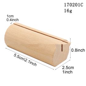 Wooden Block Business Card Holder Card Holder Note Clip Photo Folder Decorative Ornaments Crafts (Option: Large Cylindrical Card Holder)