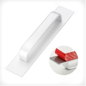 Aluminum Alloy Door Handle Simple Punch-free (Option: Matte With 3M Glue)