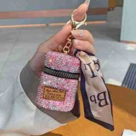 Diamond Cylinder Mini Earphone Bag Pendant (Option: Cylinder Pink)