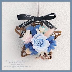 Preserved Flower DIY Creative Car (Option: CL016 Light Blue Pink 1 Suit)