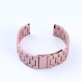 Fashion Simple Stainless Steel Leather Strap (Option: Quality Pink-20mm)