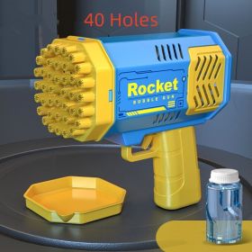 40/132 holes Funny Automatic Bubbles Maker  Rocket Launcher Bubble gun Machine (Style: 40Holes)