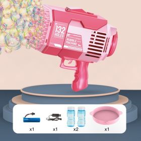 40/132 holes Funny Automatic Bubbles Maker  Rocket Launcher Bubble gun Machine (Style: 132 Holes)