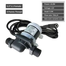 Threaded Solar Water Heater Floor Heating Booster DC Water Pump (Option: D)