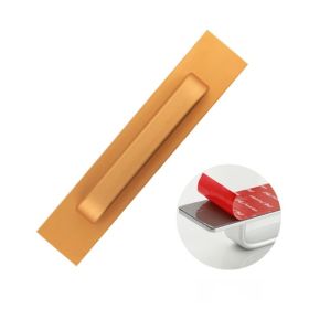 Aluminum Alloy Door Handle Simple Punch-free (Option: Golden Tape 3m Glue)