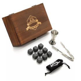 Whiskey Stones Gift Set  9 Granite Chilling (Option: One Set-Liangbei)