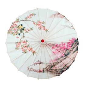 Ancient Style Oil Paper Silk Umbrella Chinese Style (Option: 6 Style-82cm)