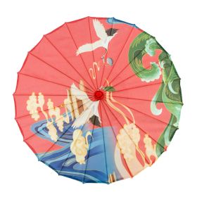 Ancient Style Oil Paper Silk Umbrella Chinese Style (Option: 14 Style-82cm)